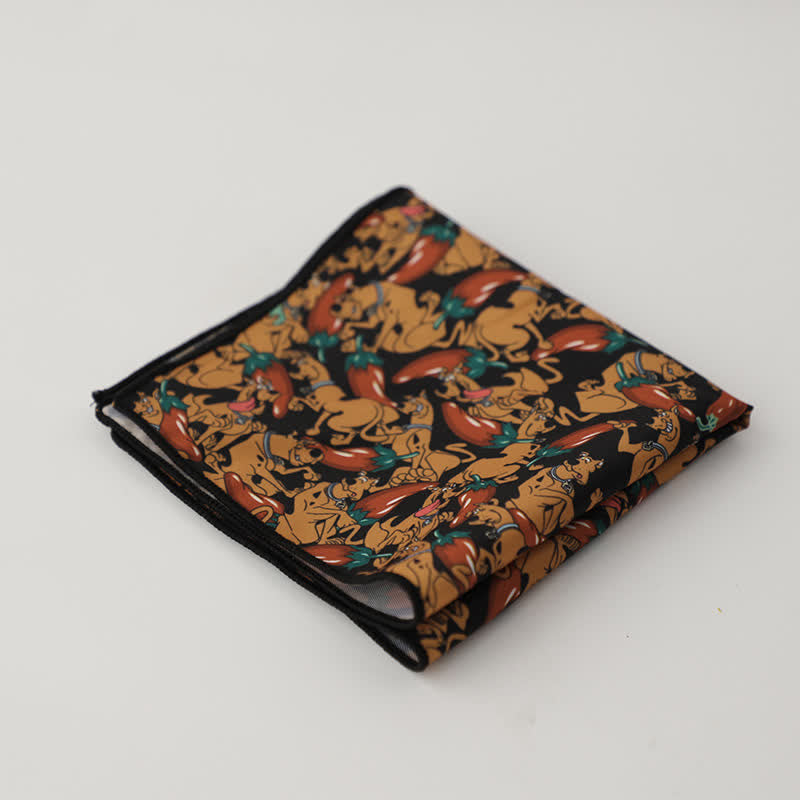 Pochette de costume à motif géométrique abstrait Fnacy pour homme
