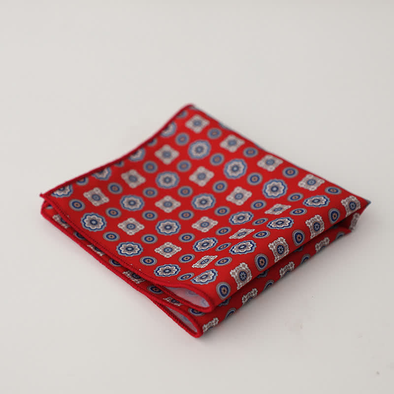 Pochette de costume à motif géométrique abstrait Fnacy pour homme