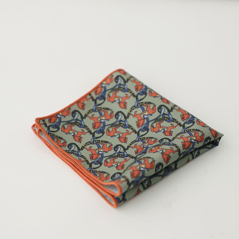 Pochette de costume à motif géométrique abstrait Fnacy pour homme