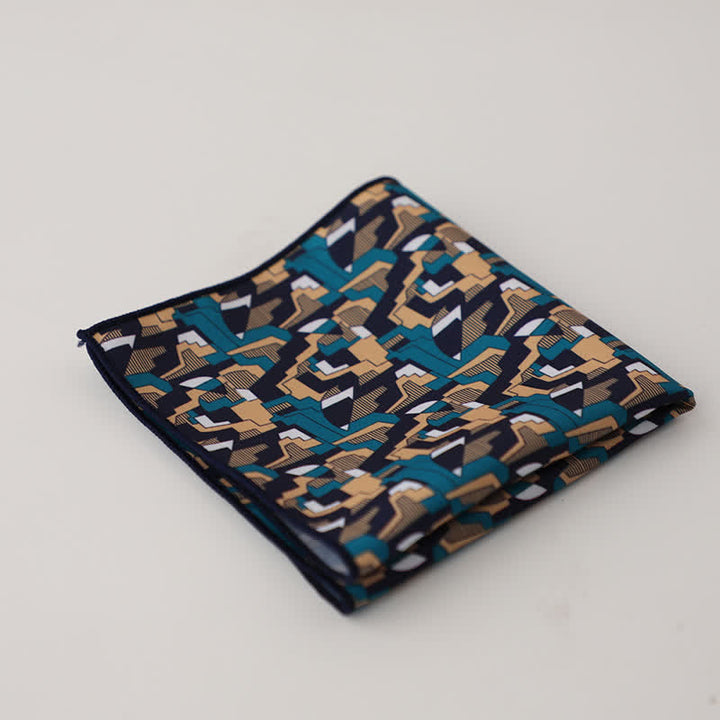 Pochette de costume à motif géométrique abstrait Fnacy pour homme