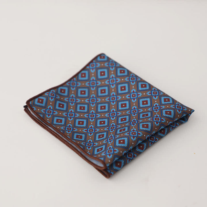 Pochette de costume à motif géométrique abstrait Fnacy pour homme