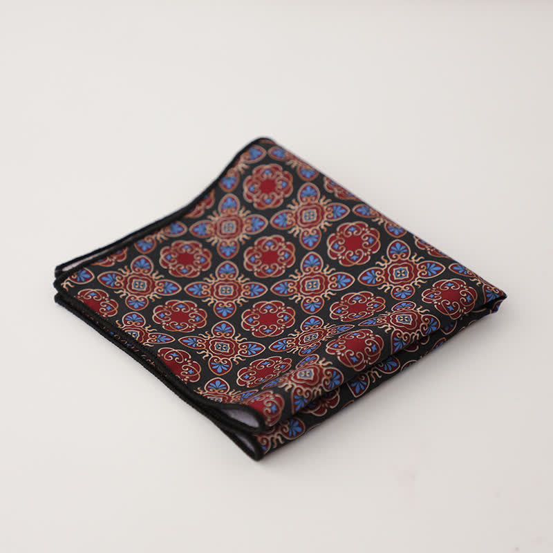Pochette de costume à motif géométrique abstrait Fnacy pour homme