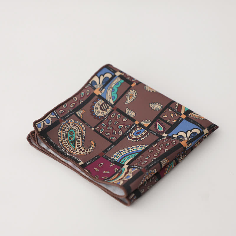 Pochette de costume à motif géométrique abstrait Fnacy pour homme