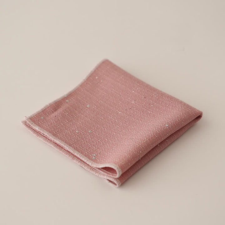 Pochette de costume simple à paillettes pour homme de couleur unie
