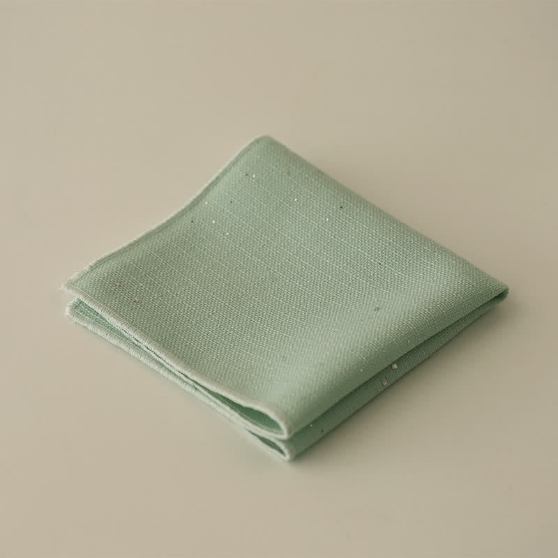 Pochette de costume simple à paillettes pour homme de couleur unie