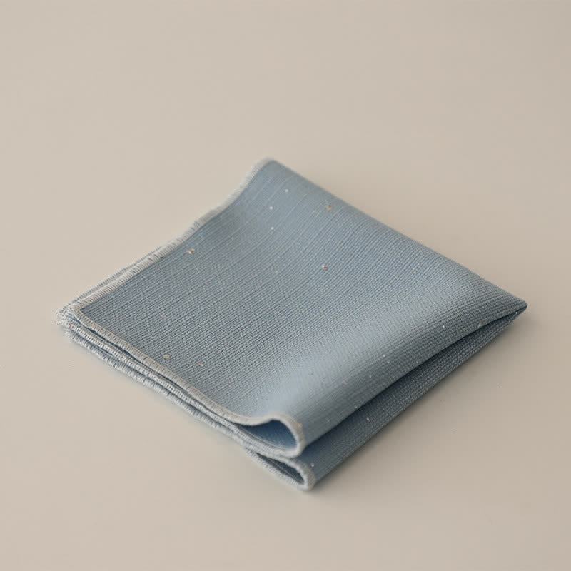 Pochette de costume simple à paillettes pour homme de couleur unie