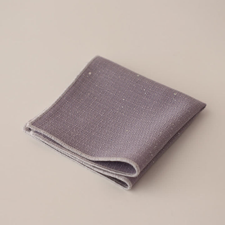 Pochette de costume simple à paillettes pour homme de couleur unie