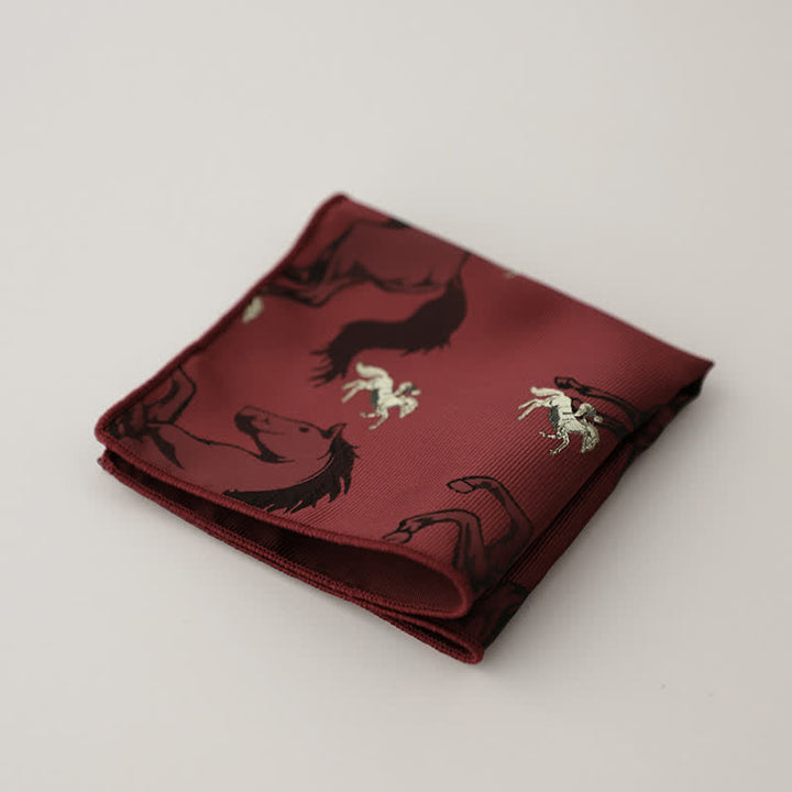 Pochette de costume en jacquard à motifs floraux de luxe pour homme