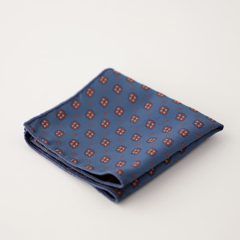Pochette de costume en jacquard à motifs floraux de luxe pour homme
