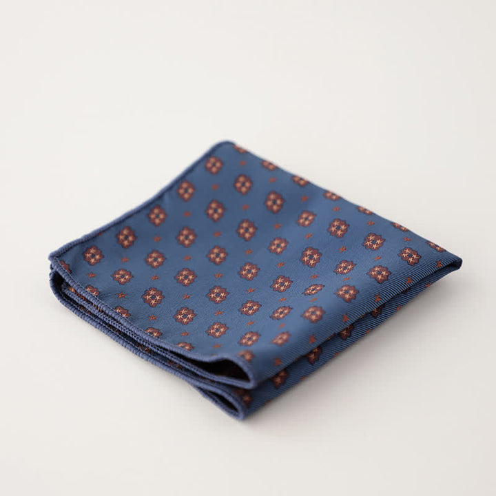 Pochette de costume en jacquard à motifs floraux de luxe pour homme