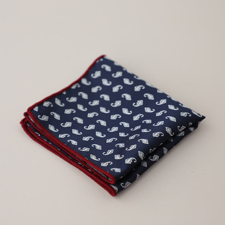 Pochette de costume en jacquard à motifs floraux de luxe pour homme