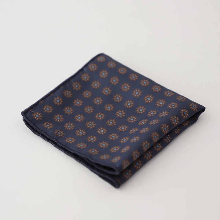 Pochette de costume en jacquard à motifs floraux de luxe pour homme