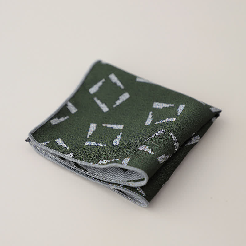 Pochette de costume en jacquard à motifs floraux de luxe pour homme