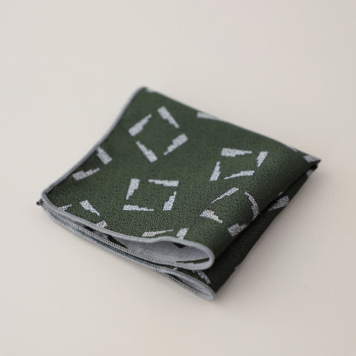 Pochette de costume en jacquard à motifs floraux de luxe pour homme