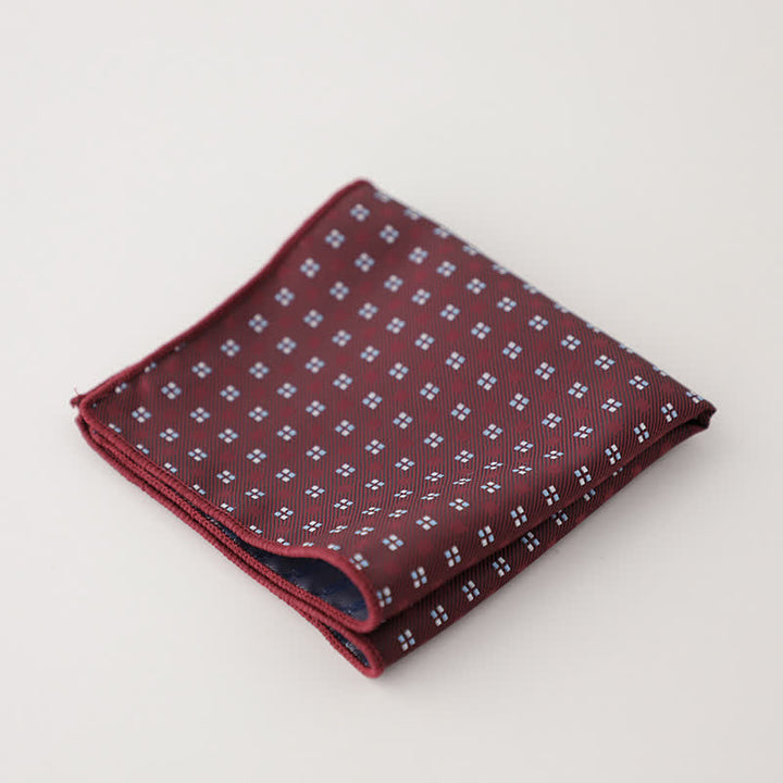 Pochette de costume en jacquard à motifs floraux de luxe pour homme