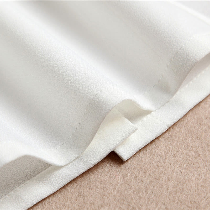 Chemise à revers amovible, faux col montant à volants avec manche