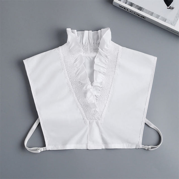 Chemise à col en V amovible pour femme