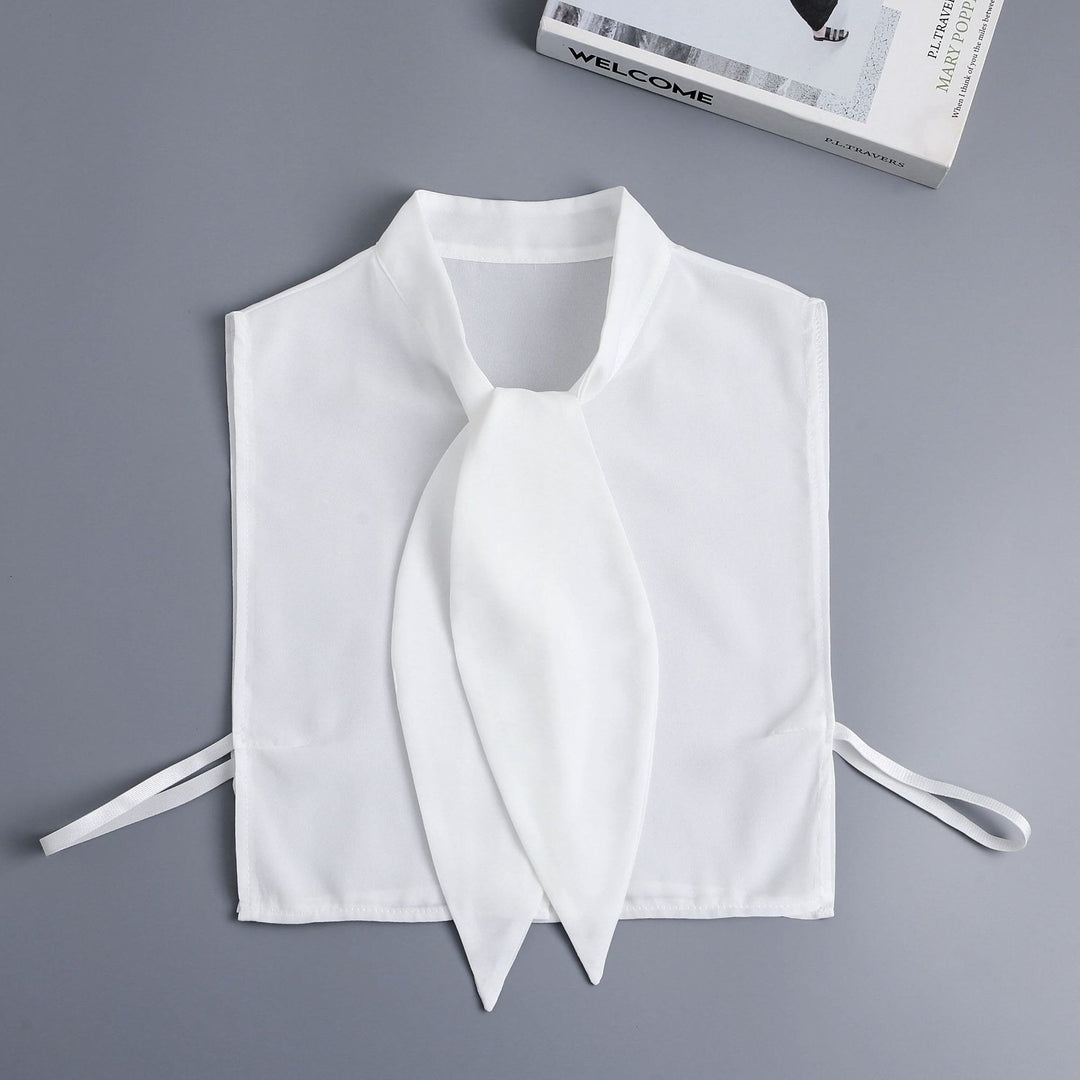 Chemisier demi-chemise amovible à grand col de lapin