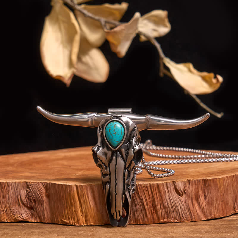 Boucle de ceinture avec couteau caché à faire soi-même, pendentif taureau turquoise, ensemble bague couteau - image 2