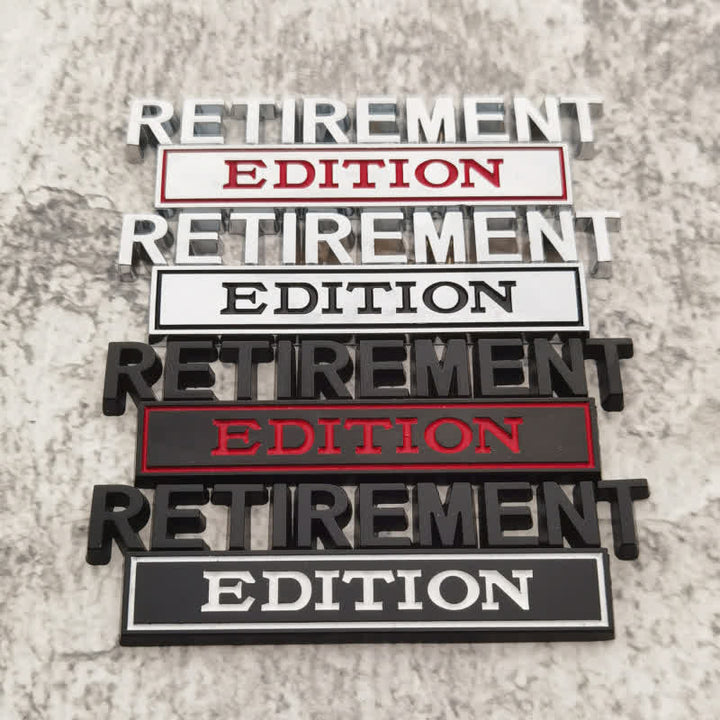 Badge autocollant en métal pour voiture ÉDITION RETRAITE