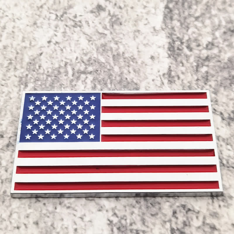 Badge autocollant en métal drapeau américain pour voiture