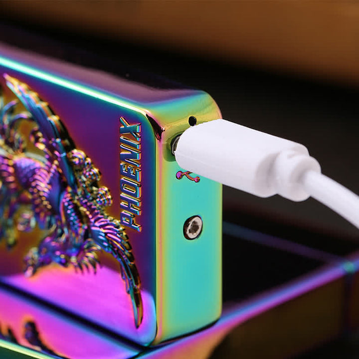 Briquet électronique rechargeable USB sans flamme à double arc Dragon