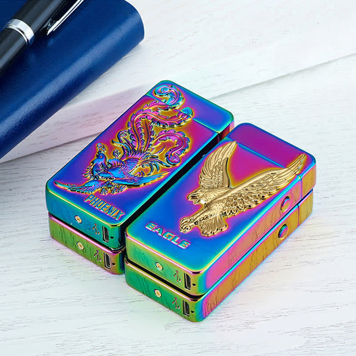 Briquet électronique rechargeable USB sans flamme à double arc Dragon