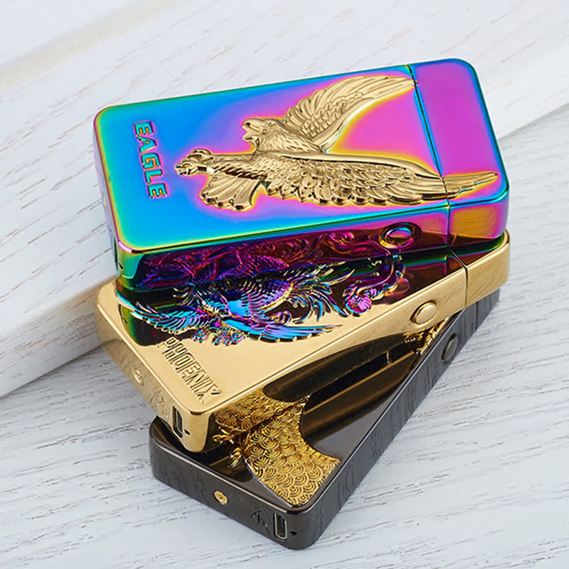 Briquet électronique rechargeable USB sans flamme à double arc Dragon