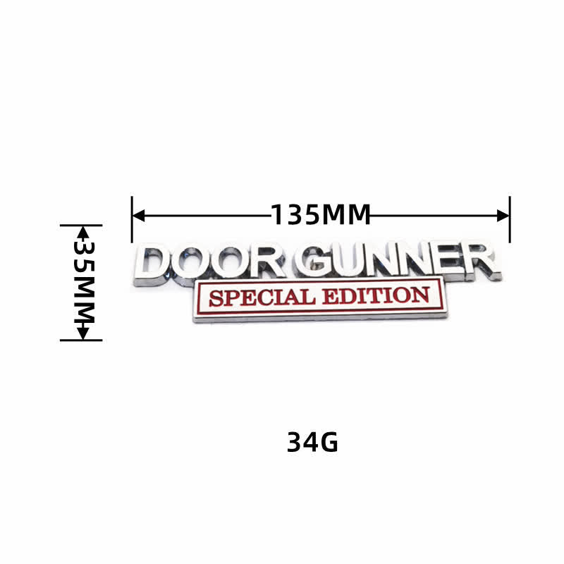 Badge autocollant en métal pour voiture DOOR GUNNER EDITION SPÉCIALE