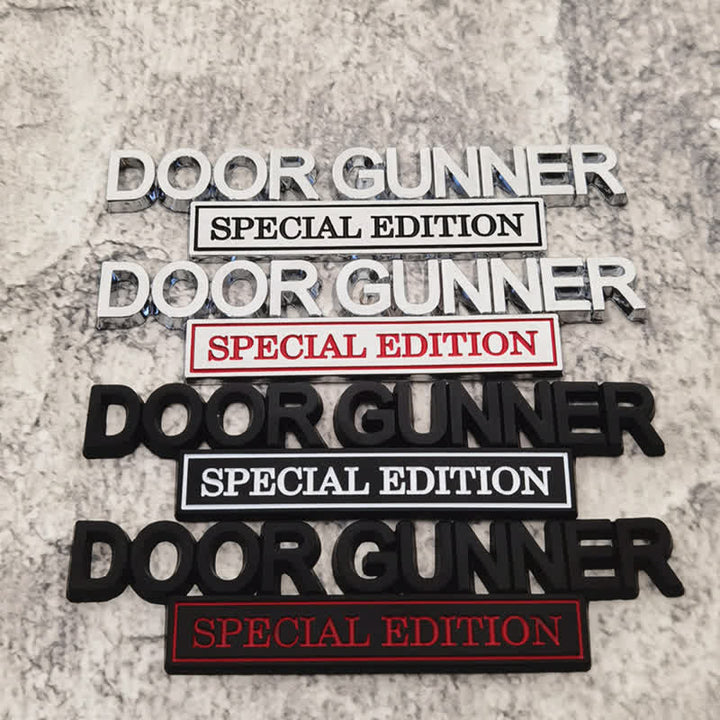 Badge autocollant en métal pour voiture DOOR GUNNER EDITION SPÉCIALE