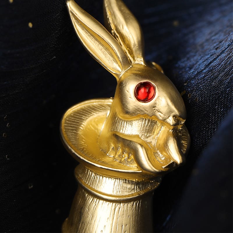 Broche vintage en forme de lapin pour bébé, accessoires de chemise dorés