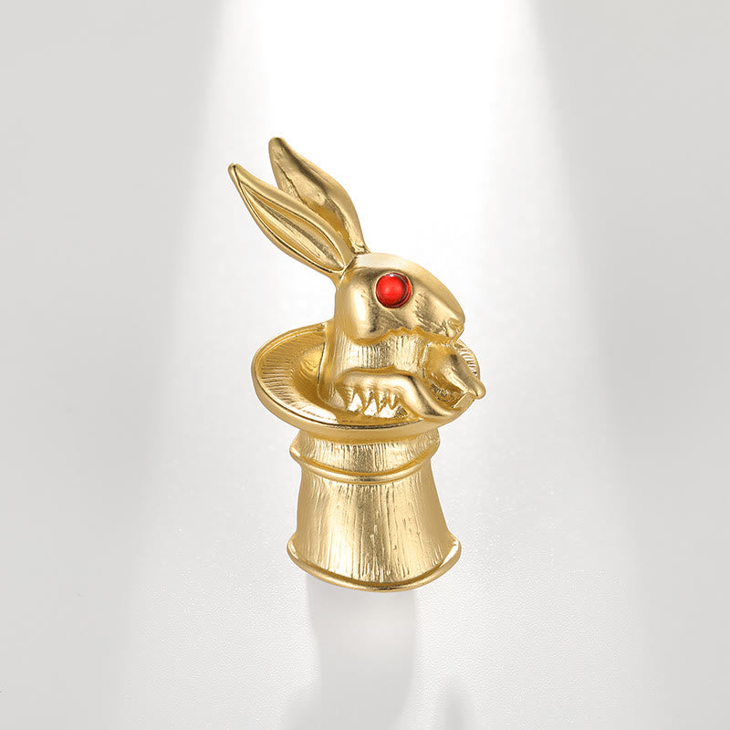 Broche vintage en forme de lapin pour bébé, accessoires de chemise dorés