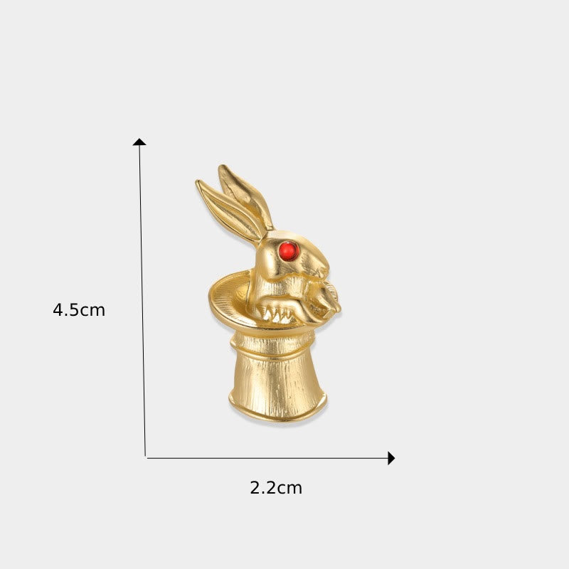 Broche vintage en forme de lapin pour bébé, accessoires de chemise dorés