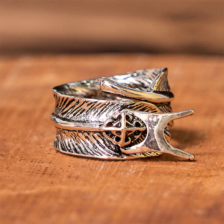 Ensemble de boucles de ceinture à couteau caché Eagle DIY avec anneau en plumes