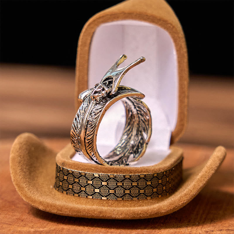 Ensemble de boucles de ceinture à couteau caché Eagle DIY avec anneau en plumes