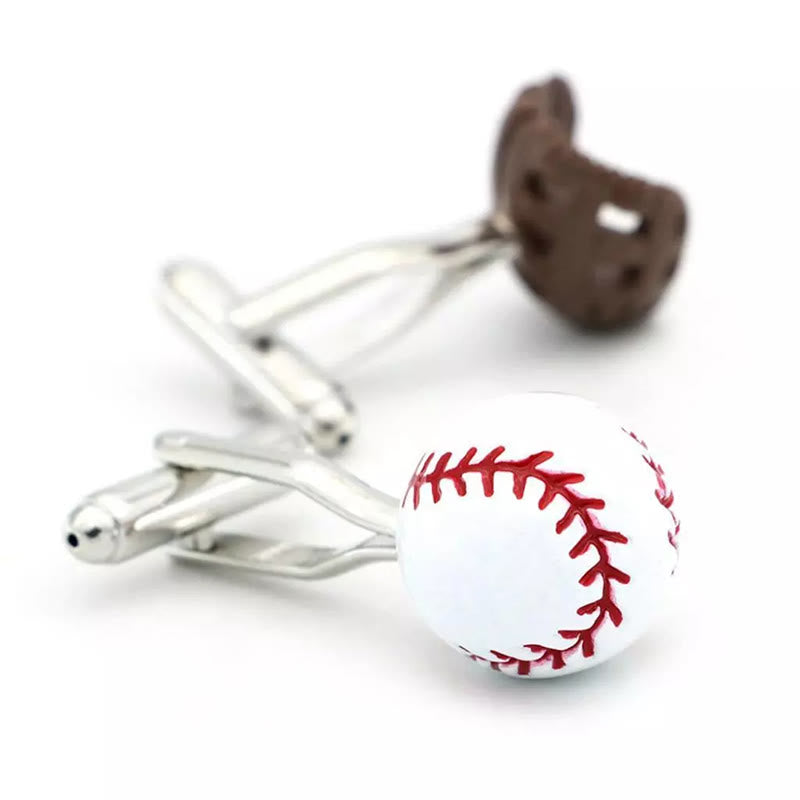 Ensemble de couvre-boutons de gants de joueur de baseball pour hommes, 1 paire, boutons de manchette - image 3