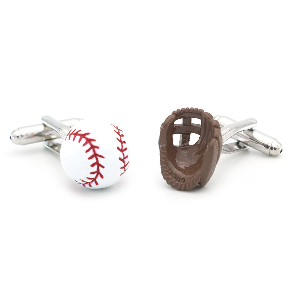 Ensemble de couvre-boutons de gants de joueur de baseball pour hommes, 1 paire, boutons de manchette - image 6