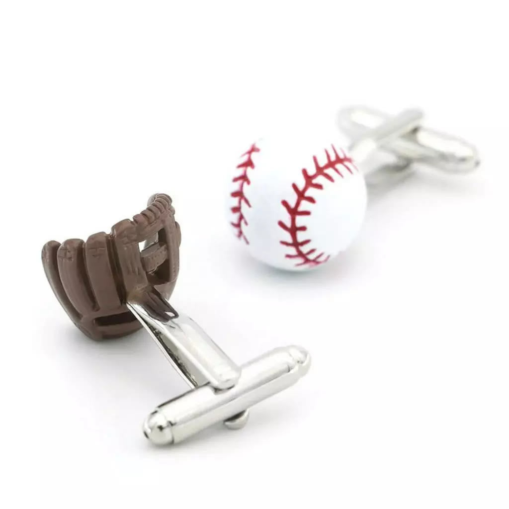 Ensemble de couvre-boutons de gants de joueur de baseball pour hommes, 1 paire, boutons de manchette - image 4