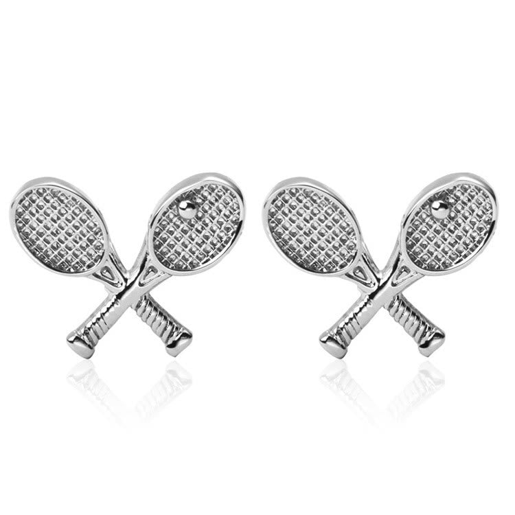 Lot de 1 paire de couvre-boutons pour homme Tennis Time - image 7