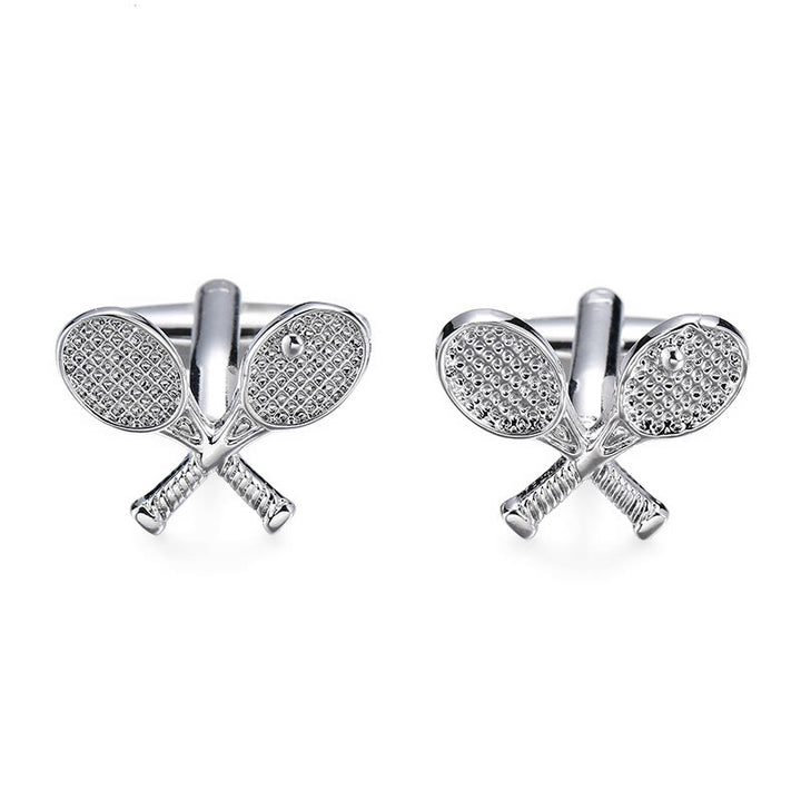 Lot de 1 paire de couvre-boutons pour homme Tennis Time - Raquette de tennis - image 0