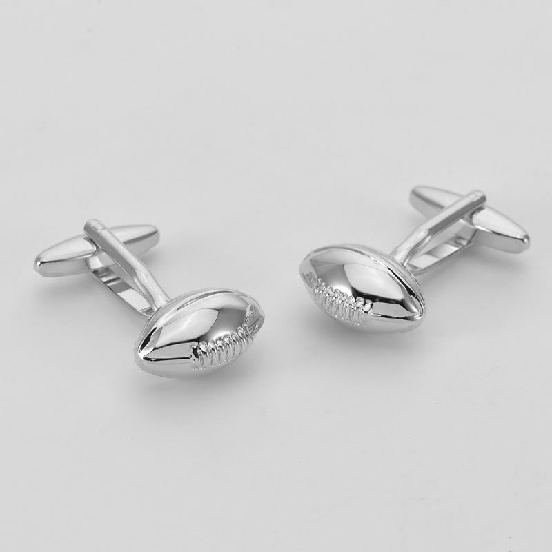 Lot de 1 paire de couvre-boutons Rugby Time pour hommes - image 1