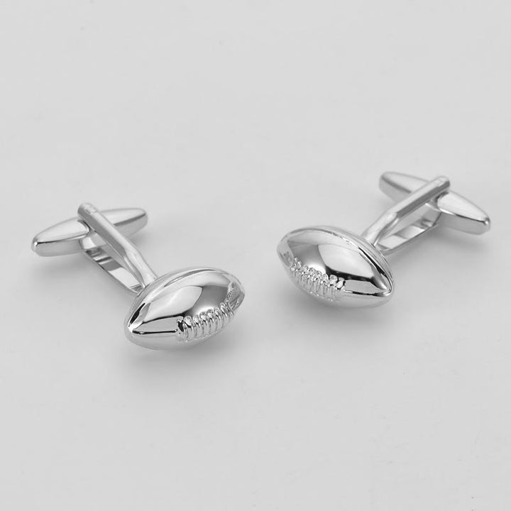 Lot de 1 paire de couvre-boutons Rugby Time pour hommes - image 1