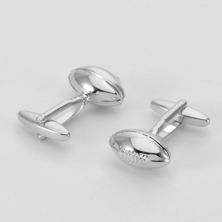 Lot de 1 paire de couvre-boutons Rugby Time pour hommes - image 2