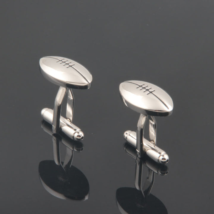 Lot de 1 paire de couvre-boutons Rugby Time pour hommes