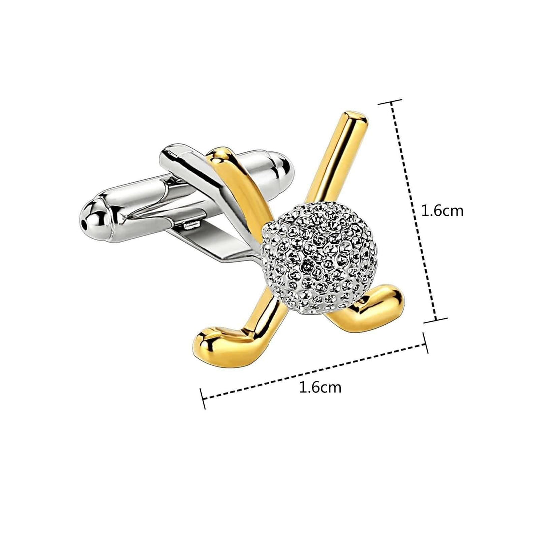 Ensemble de boutons de manchette pour hommes, 1 paire, couvre-boutons Golf Time