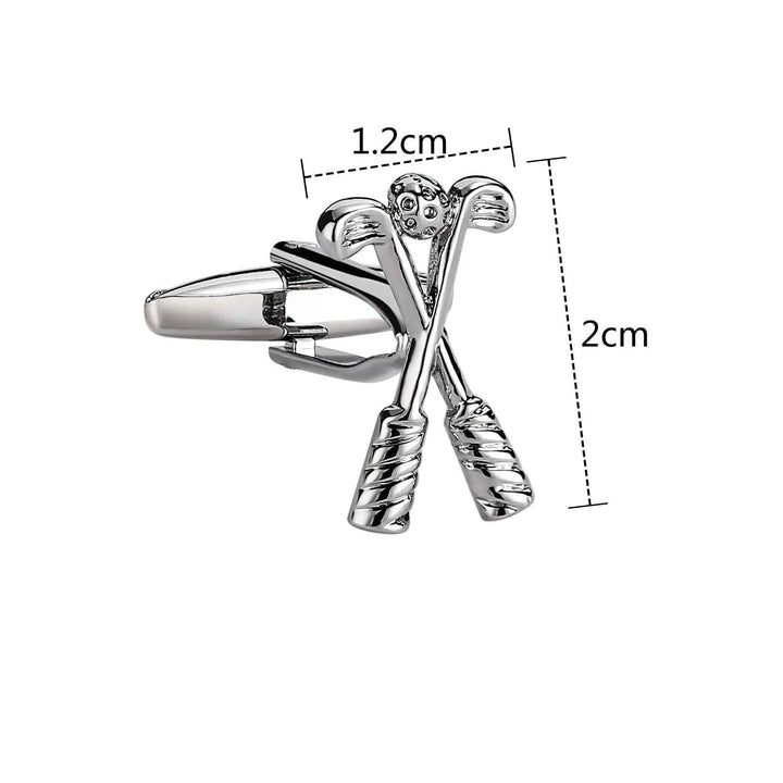 Ensemble de boutons de manchette pour hommes, 1 paire, couvre-boutons Golf Time