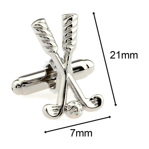 Ensemble de boutons de manchette pour hommes, 1 paire, couvre-boutons Golf Time