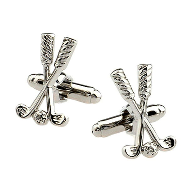 Ensemble de boutons de manchette pour hommes, 1 paire, couvre-boutons Golf Time