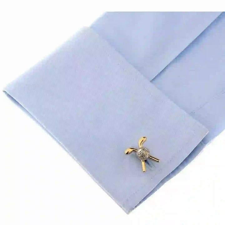 Ensemble de boutons de manchette pour hommes, 1 paire, couvre-boutons Golf Time
