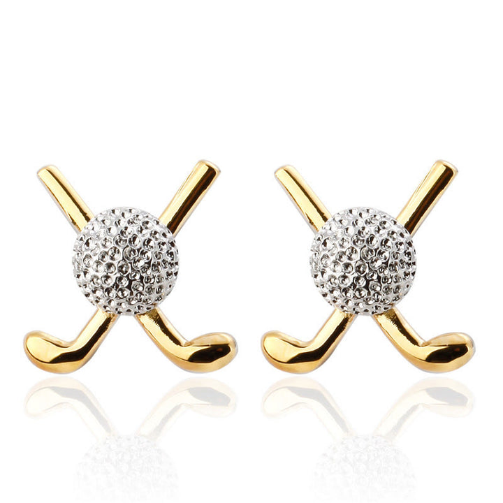 Ensemble de boutons de manchette pour hommes, 1 paire, couvre-boutons Golf Time